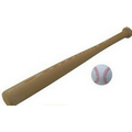 Baseball Bat w/ Baseball Stress Reliever